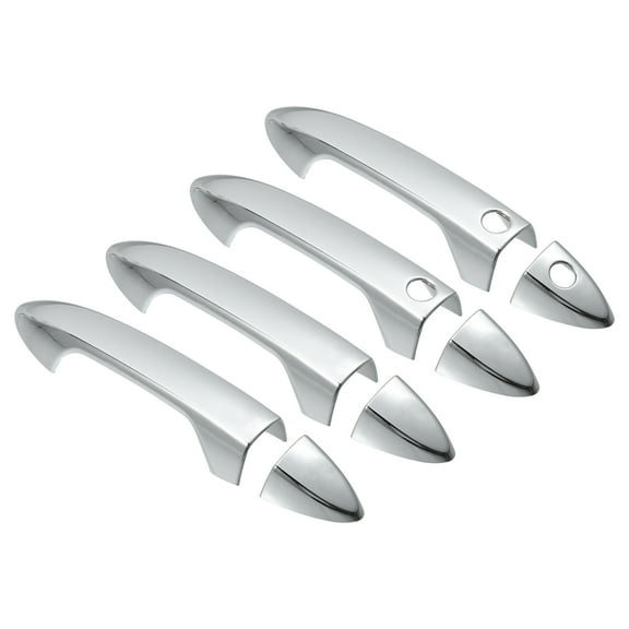 1 Set Car Door Handle Cover Trims with Keyless Hole for Honda Accord 2014-2017 for Honda Pilot 2016-2021 Silver Tone