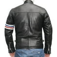 thumbnail image 2 of New Genuine Lambskin Leather Designer Jacket Motorcycle Biker Men's S M L XL A141, 2 of 3