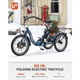 thumbnail image 2 of Viribus 20" Folding Electric Tricycle with 350W Motor 36V 13Ah Battery Navy, 2 of 10
