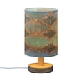 thumbnail image 2 of Moroccan Print Bedside Table Lamp Desk Warm Lights with USB Charging Port Cylinder LED Lamps for Bedroom Living Room Office, 2 of 7