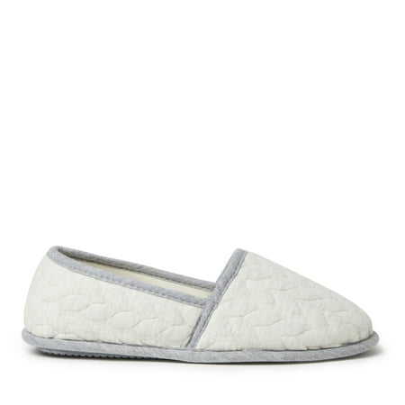 Dearfoams Women's Mary Cable Quilt Closed Back Slippers