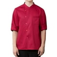 thumbnail image 4 of Chaqueta de para proteger de Manga 3/4, Uniformes de para proteger de Cocina, Unisex - rojo BLESIY Chaqueta de chef unisex, 4 of 8