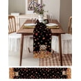 thumbnail image 3 of Black Brown Animals Fall Table Runner 36 Inches, Orange Pumpkins Thanksgiving Leaves Bed Runner Dresser Scarves Tabletop for Indoor Outdoor Parties/Ceremony/Banquet, 13"x 36", 3 of 8