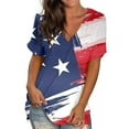 thumbnail image 2 of ibuvkizy Summer Tops for Women 2025!Independence Day Shirts for Women Fashion American Flag Tops Patriotic Crewneck Short Sleeve Print Tees,4th of July Shirt White S, 2 of 5