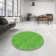 thumbnail image 4 of Ahgly Tapis Rond Lavable en Machine Intérieur Transitionnel Vert Lime Foncé, 3 Pieds Rond, 4 of 7