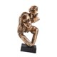 thumbnail image 4 of Escultura de pareja de arte abstracto, figura de amor, escultura de beso de pareja para sala de estar Color de latón, 4 of 9