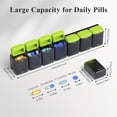 thumbnail image 3 of Weekly Pill Organizer Magnetic Removable Pill Box Day Time a Day Large Pill Case Travel Week Once Daily Medication Dispenser Medicine Container Holder for Supplement Vitamin Blac, 3 of 6