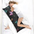 thumbnail image 4 of Butterfly Body Pillow Cover - Soft & Breathable, Hidden Zipper, 20"x54", Floral & Tropical Butterfly Print - Perfect Gift for Butterfly Lovers, Side Sleepers & Aesthetic Decor, 4 of 7