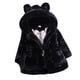 thumbnail image 1 of Abrigo con capucha de piel sintética esponjosa para niña, chaqueta polar, prendas de vestir cálidas de invierno, 1 of 3