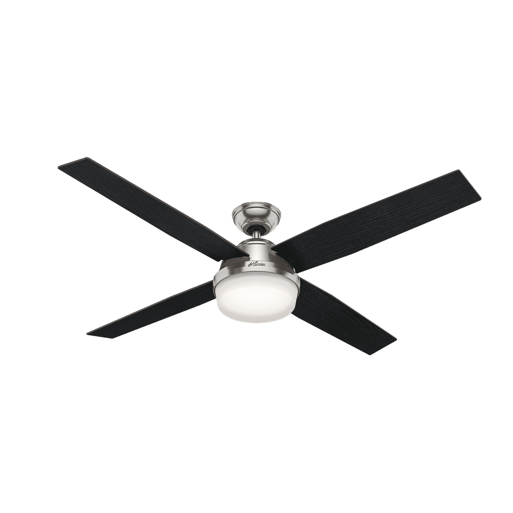 Hunter 60" Dempsey Brushed Nickel Ceiling Fan with Light ...