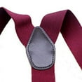 thumbnail image 4 of 6 Button Holes Link Men's Suspenders with 2 Length Adjusters Wine Red, 4 of 5
