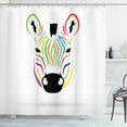 thumbnail image 1 of Ambesonne Zebra Shower Curtain, Colorful Exotic Funny, 69"Wx84"L, Multicolor, 1 of 3