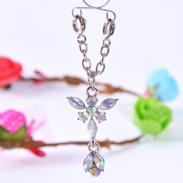 Guardurnaity Piercings falsos Adorno para el cuerpo Estilo simple Decoración de la joyería del pecho Accesorio de moda Anillos para pezones para beige ceniza 20piezas