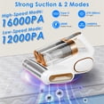 thumbnail image 5 of Moclever 200W Mattress Vacuum Cleaner 16Kpa Handheld Bed Vacuum Cleaner with Ultrasonic & UVC Light 18000 RPM Brushroll Rotation Dual Dust Bins Washable Filters, 5 of 13