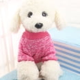 thumbnail image 5 of Shulemin Winter Warm Woolen Yarn Dog Sweater Pullover Cat Jacket Coat Pet Clothes Supply,Purple, 5 of 8