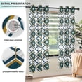thumbnail image 3 of Yayeee Window Curtains Light Filtering 63"x52" Grommet Panel Pair Home Living Room Decor, Gold Geometric Pattern, 3 of 7