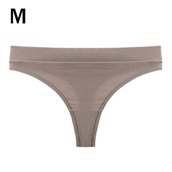 Xingzhi Women G-string Cotton Underwear Breathable Moisture Wicking Elastic Solid Color Girl Panties M