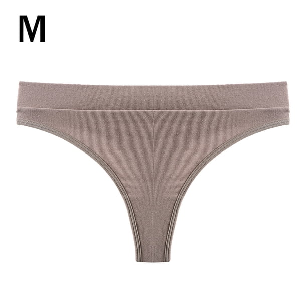 Sonducket Ropa interior de algodón para mujer Transpirable Absorbe la humedad Elástico Absorbe la humedad Elástico Color sólido Chica M Ropa interior chocolate METRO