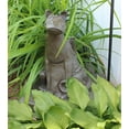 thumbnail image 3 of Smiling Dragon Garden Statue Natural Bronze Resin Lightweight 21” Decor, 3 of 3