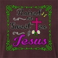 thumbnail image 3 of Wild Bobby, Raised On Sweet Tea & Jesus, Inspirational Christian, Men Premium Tri Blend Tee, Cardinal, Small, 3 of 5