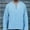 Sky Blue, variant on Lilgiuy 2021 Solid Color Wide Loose V-neck Long-sleeved Cotton And Linen T-shirt For Men