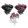 thumbnail image 4 of 3pcs Artificial Roses Flower Bouquet Halloween Simulation Flowers Home Sequins Wedding Valentine‘s Day Decor Fake Plants, 4 of 9