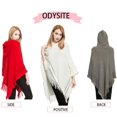 thumbnail image 2 of CNKOO Ladies‘ Hooded Cape with Fringed Hem  Crochet Poncho Knitting Patterns for Women, 2 of 3