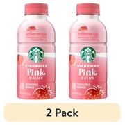 (2 pack) Starbucks Pink Drink Strawberry Acai with Coconut Milk Beverage, 14 fl oz