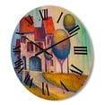thumbnail image 3 of Designart 'A Red Roof House With In The Village' Modern Wood Wall Clock, 3 of 5