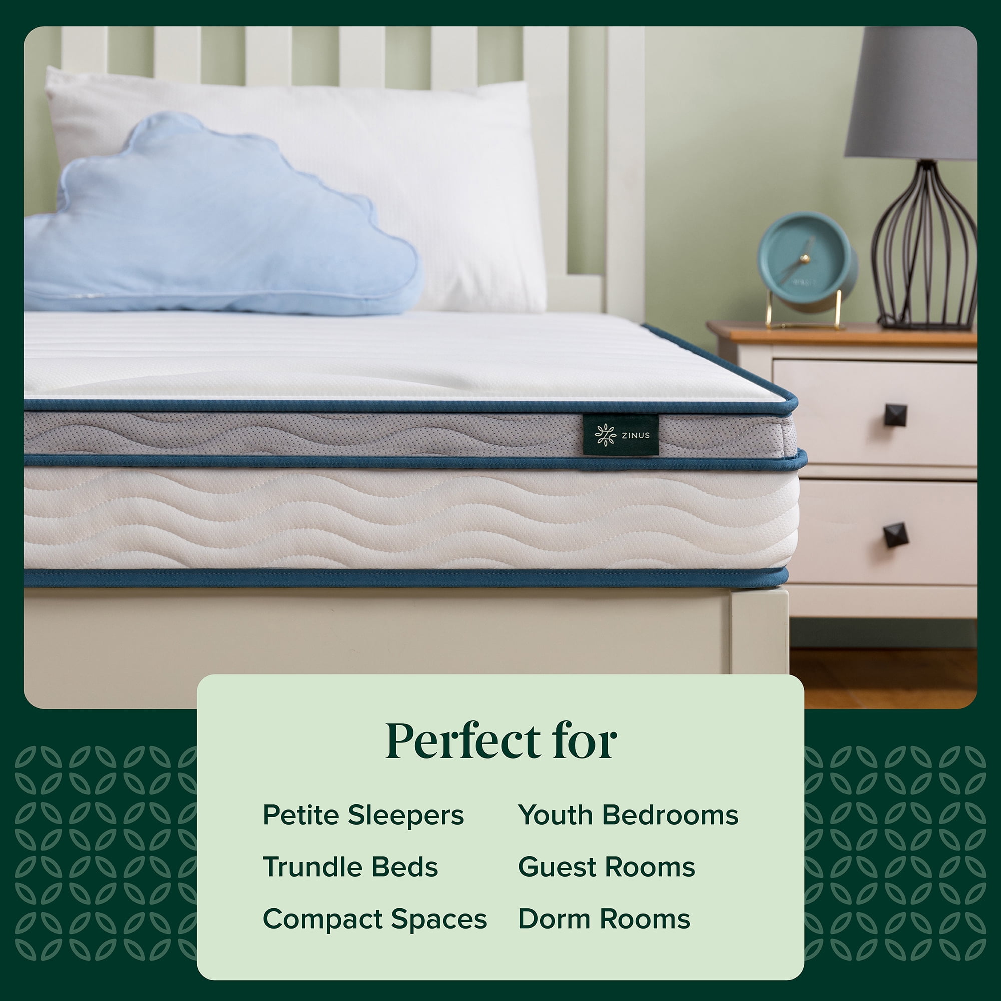Zinus 8 inch Spring Sensation Hybrid Mattress