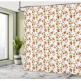 thumbnail image 5 of Ambesonne Exotic Shower Curtain, Vintage Fall Flowers, 69"Wx84"L, Red Yellow White, 5 of 5