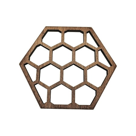 

Bee Festival Gift Honeycomb Bee Wooden Placemat Creative Insulation Pendant Multi Purpose Crafts