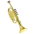 thumbnail image 1 of Miangastore Golden Musical Trumpet for Kids with Bright Color Coded Keys Easy to Play Portable Plastic Toy, 1 of 8