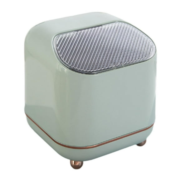 Cubo de basura pequeño de escritorio con tapa, cesto para basura, contenedor de basura, cubo de basura verde