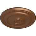 thumbnail image 3 of Ekena Millwork 15 7/8"OD x 1 1/2"P Kepler Traditional Ceiling Medallion (For Canopies up to 3 3/4"), Hand-Painted Polished Copper, 3 of 5