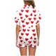 thumbnail image 4 of Conjunto de Verano para las Mujeres Día de San Valentín Amor Impreso Cuello de Manga Corta con Pantalones Cortos, Poliéster Ligero para el Uso Informal, 4 of 9