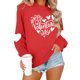 thumbnail image 4 of Xuyuer Valentines Sweatshirts for Women Heart Print Graphic Valentine Sweatshirts Casual Tops, 4 of 9