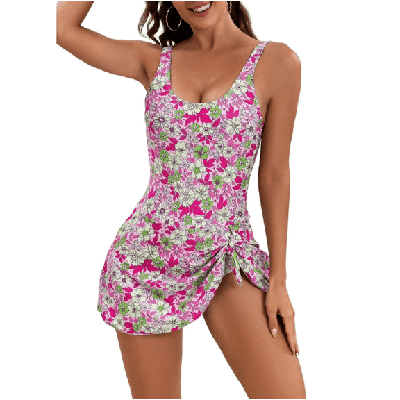 DHXXH High-Quality Women One-piece Swimdress Swimsuits Tummy Control Swimming Cruise Beach Vacations Swim Dresses Skirt Bathing Suit