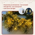 thumbnail image 3 of Perfnique 22'' Christmas Wreath for Front Door with Lights, Winter Outdoor Wreath for Wall Fireplace Decor(White Berry), 3 of 6