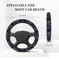 thumbnail image 3 of Logiee Purple-Eyed Floral Leopard Print Breathable Elastic Steering Wheel Cover, Non-Slip Stretch Steering Wheel Protector,Universal 15 Inch Fit Auto, Suvs, Truck, 3 of 6