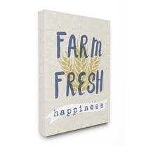The Stupell Home Decor Collection Farm Fresh Happiness Wheat Typography Wall Art