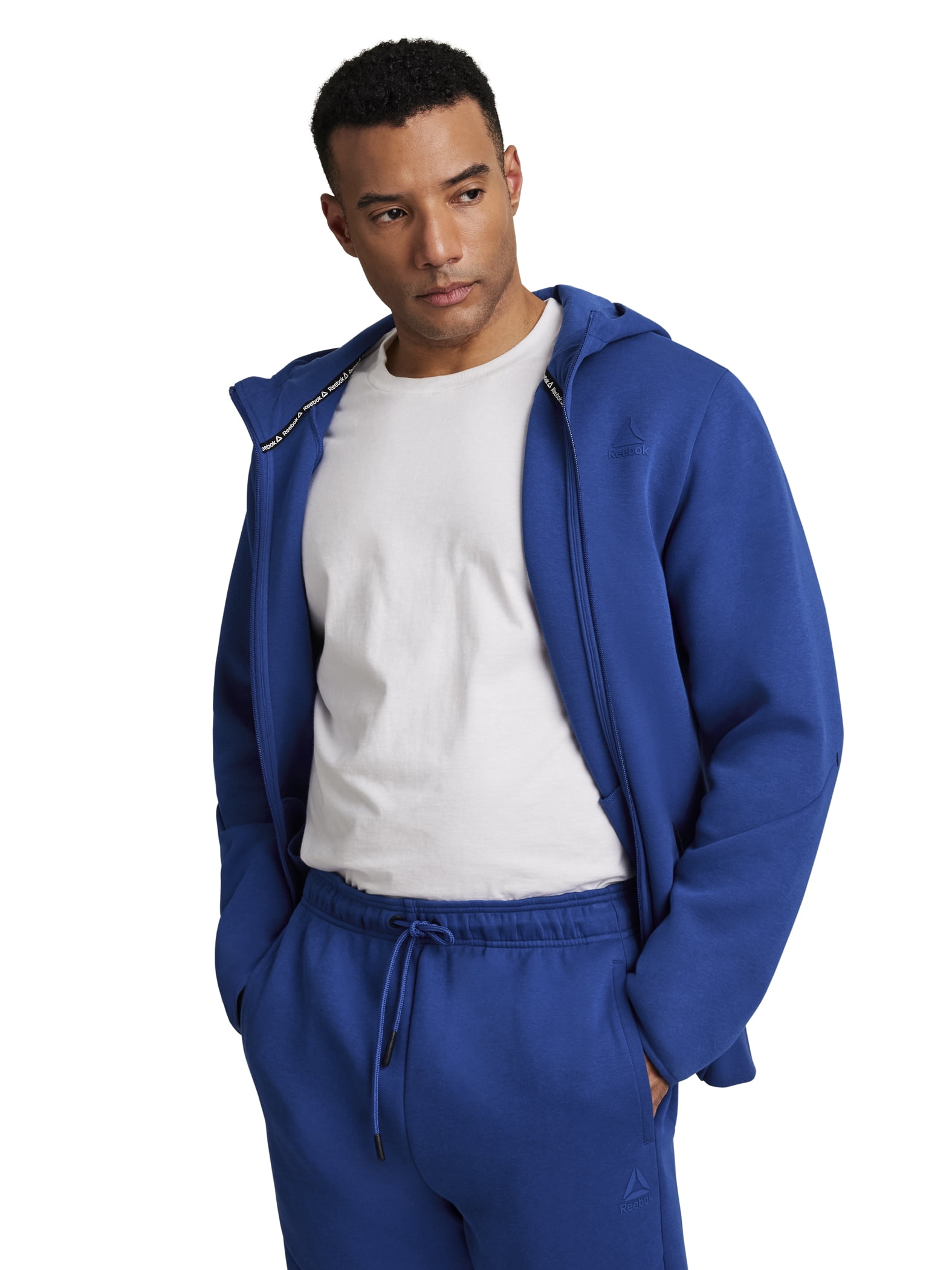 Reebok Men's and Big Men's Momentum Fleece Full Zip Hoodie, Sizes XS-5XL