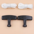 thumbnail image 2 of 2pcs Recoil Starter Pull Handle Grip & Rope Kit for Honda GX160 GX200 GX120 GX110 Engine Motor Trimmer Brush Cutter 28461-ZH8-013, 2 of 6