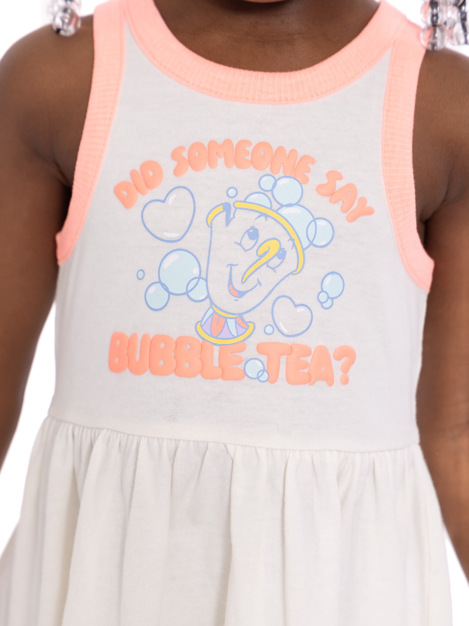 Disney Toddler Girls Beauty and the Beast Chip Graphic Tank Dress, Sizes 12M-5T