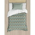 thumbnail image 3 of Retro Duvet Cover Set, Bold Circles with Colorful Polka Dots Old Fashioned Repetitive Symmetric Pattern, Decorative 3 Piece Bedding Set with 2 Pillow Shams, King Size, Multicolor, by Ambesonne, 3 of 3