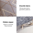 thumbnail image 3 of Funda de almohada cuadrada suave y moderna, cómoda, de chenilla con textura tejida, 2 uds., 3 of 5