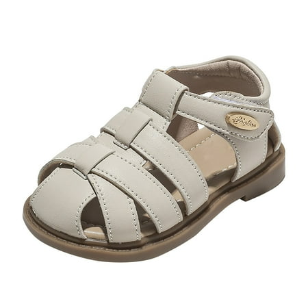 

Icvfdpl Toddler Girls Wrapped Toe Soft Bottom Roman Sandals Solid Color Princess Shoes Daily Casual Shoe Beach And Outdoor Activities Wear