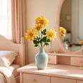 thumbnail image 5 of 4 Head Realistic Dahlia Artificial Flower Bouquet, Premium Silk Faux Floral Arrangement, Elegant Decor for Wedding, Party, Home, Vase, Table Centerpiece & Event, Yellow, 5 of 7