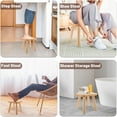 thumbnail image 5 of RICHYOUNG Wooden Step Stool for Adults, Small Wooden Stool, Square Stool Sitting Stool(Wood), 5 of 11