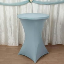 Efavormart Dusty Blue Wholesale Stretchy Spandex Tablecover For Cocktail Table Wedding Party Bar Restaurant Tablecloth